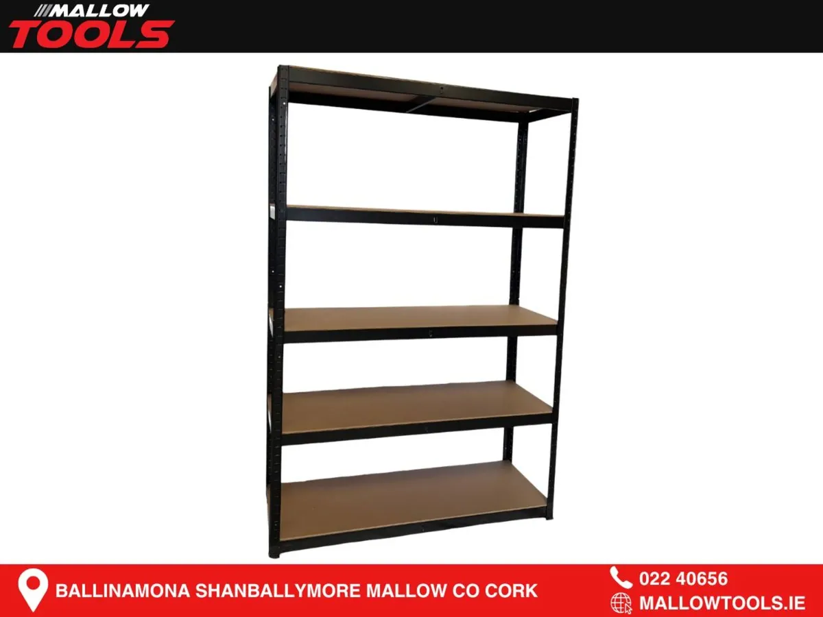 MT 1.8M Boltless 5 Tier Shelving Unit 1200 x 450mm - Image 1