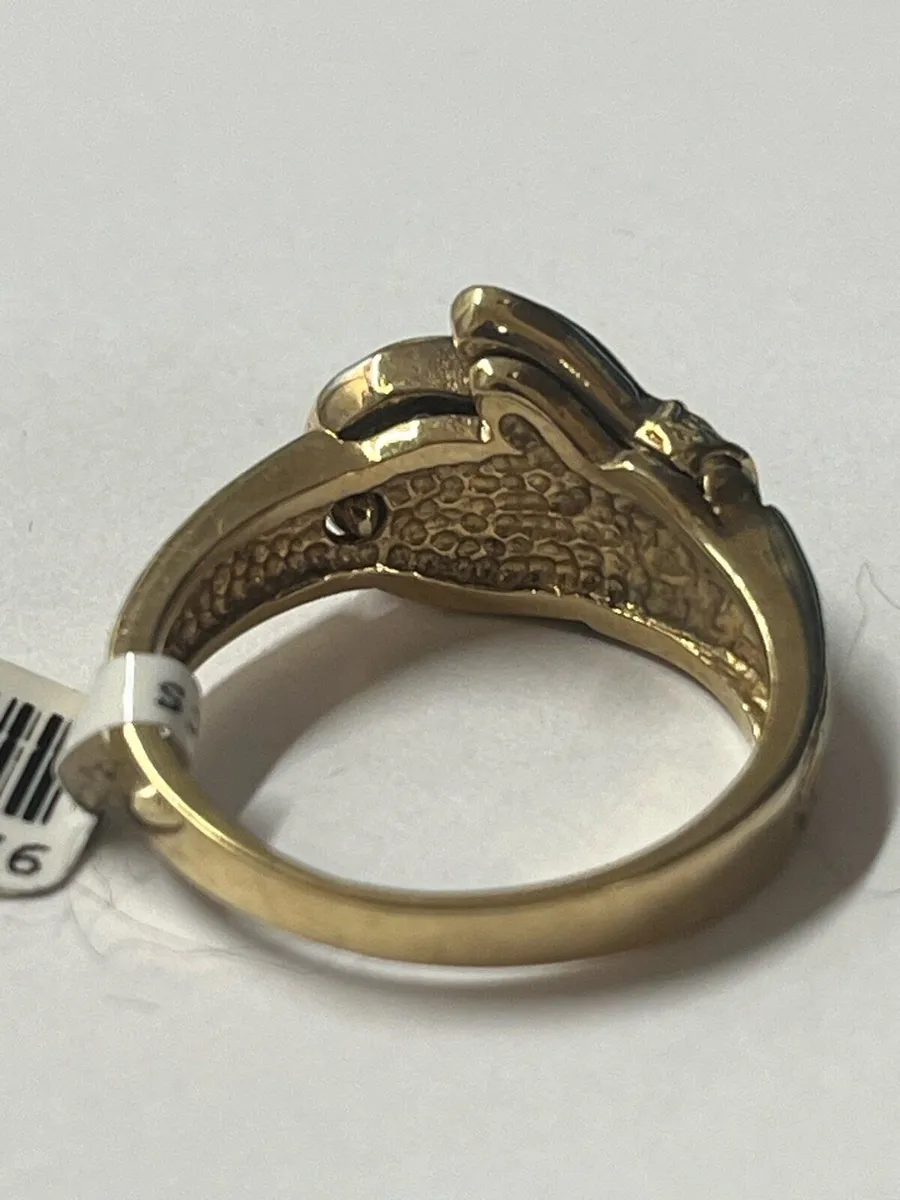 9k gold cz ring. - Image 3