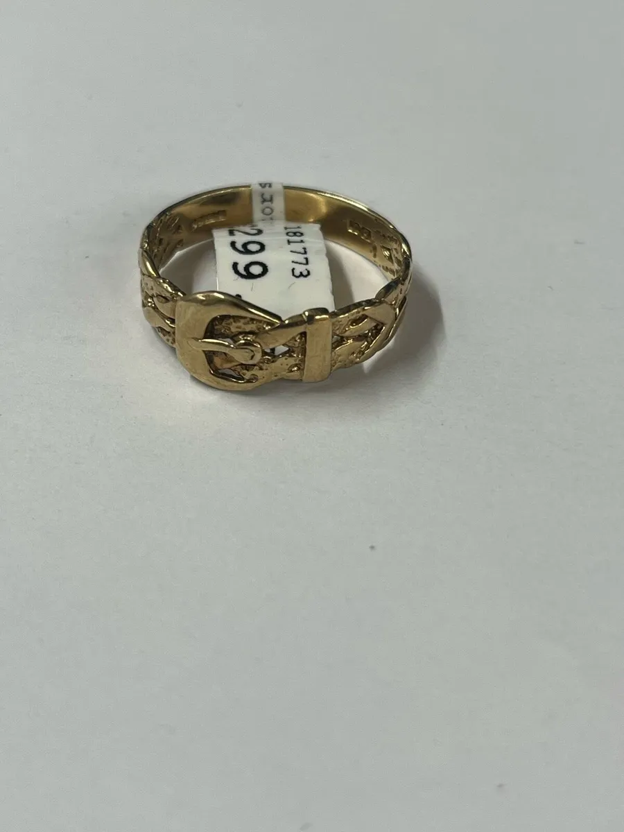9k gold buckle ring. - Image 2