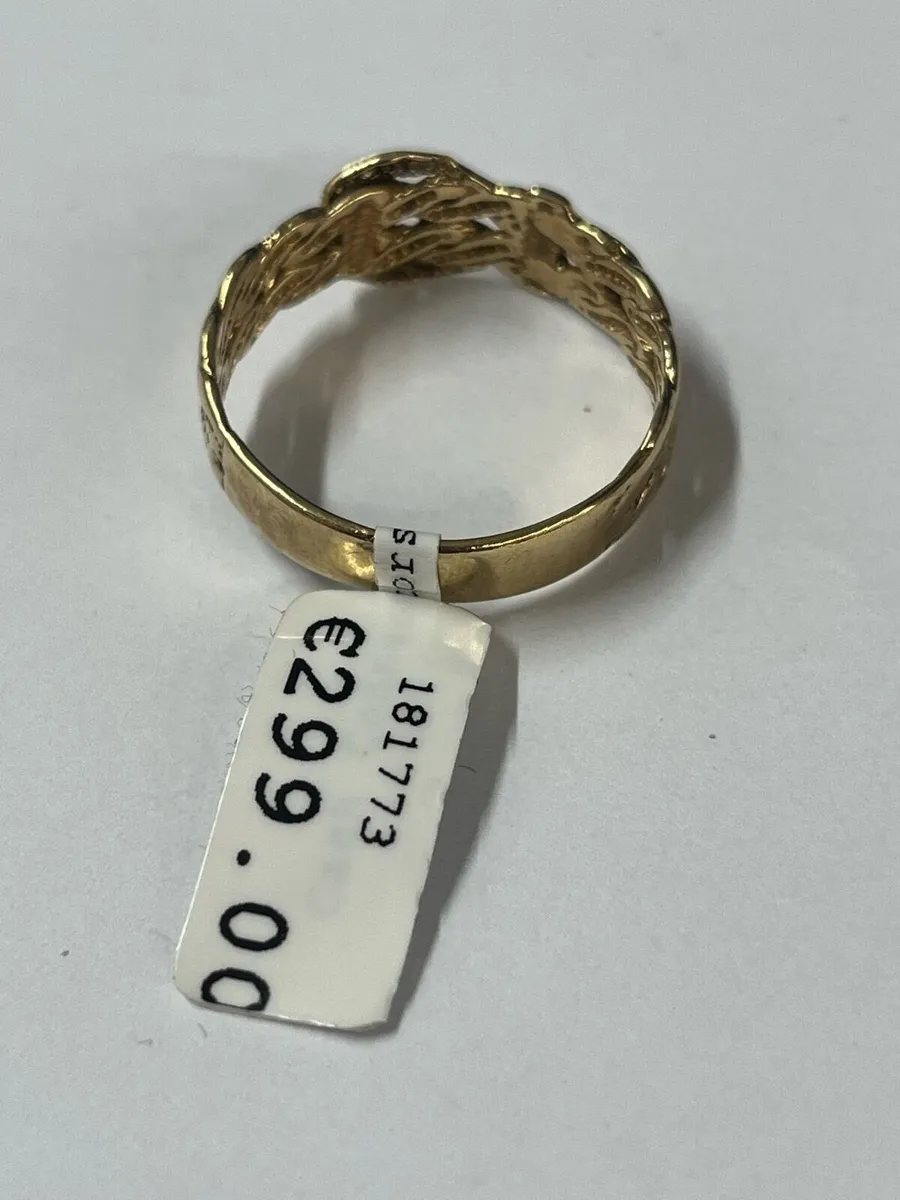 9k gold buckle ring. - Image 4