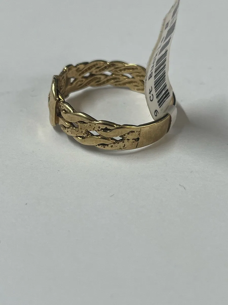 9k gold buckle ring. - Image 3