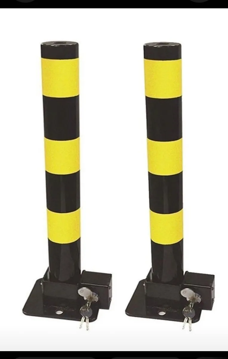 2 x Security Bollards Car Parking Barrier NEW - Image 1