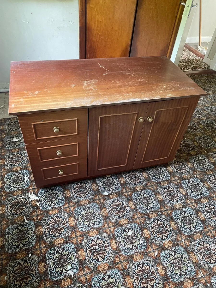 Wooden Desk / Storage Cabinet - Image 1