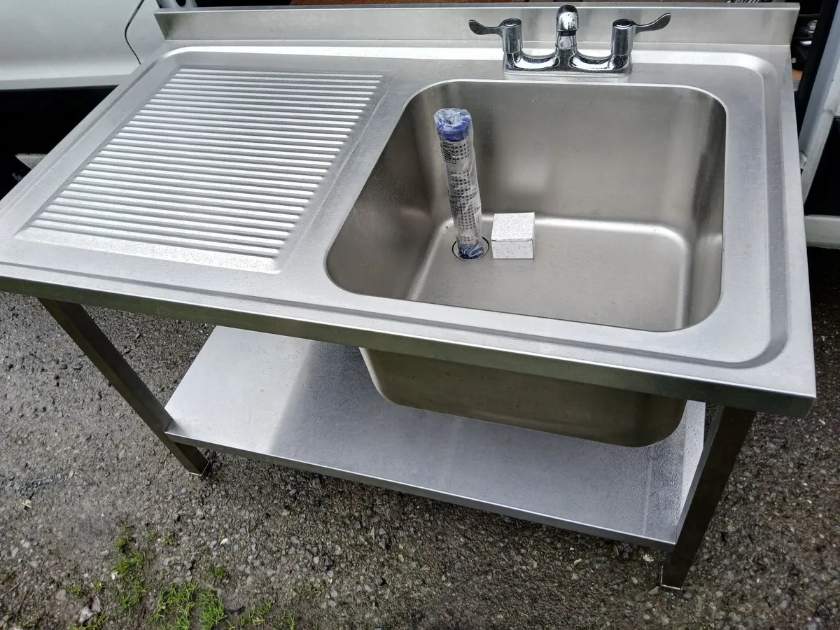 Stainless steel cabbinet sink unit complete - Image 3