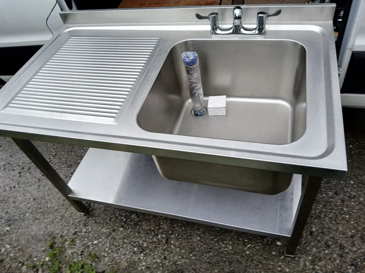 Stainless steel cabbinet sink unit complete - Image 4