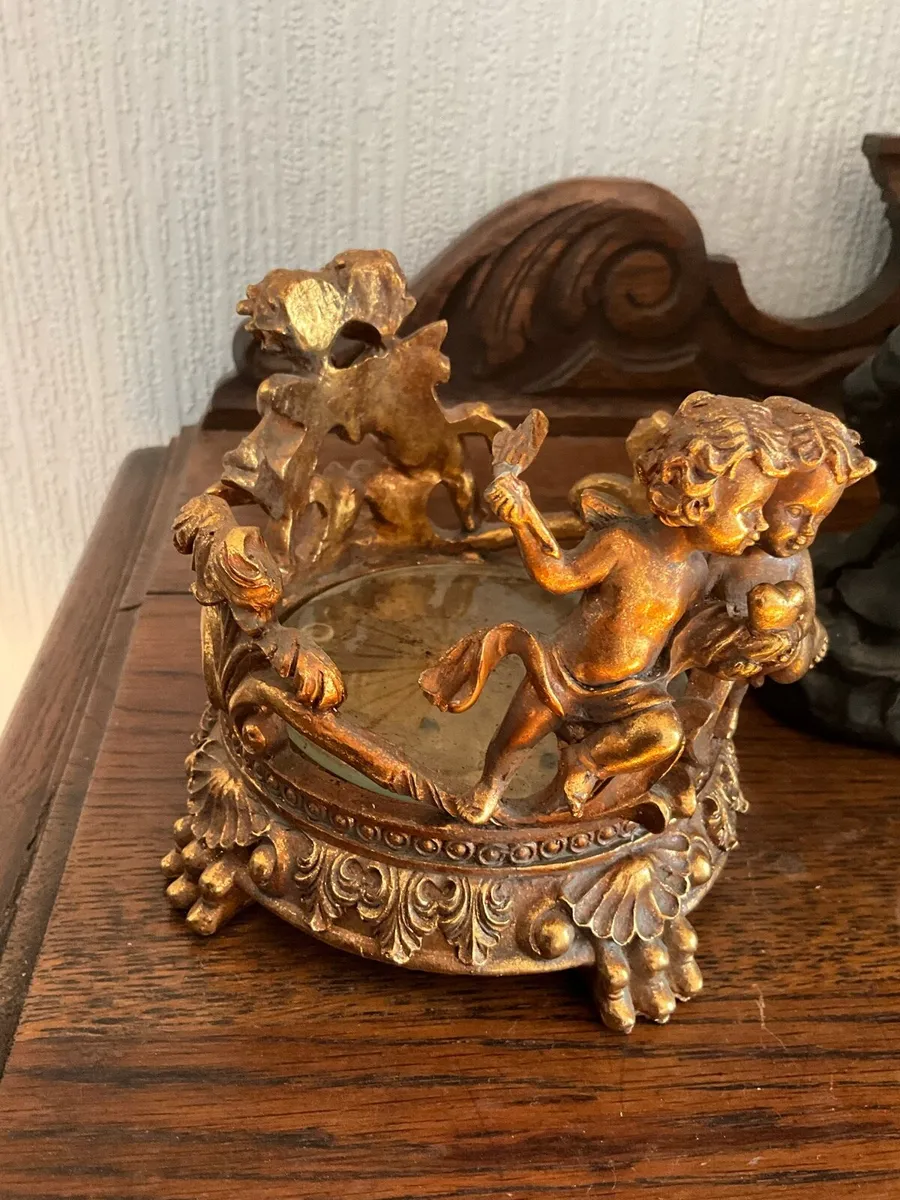 Vintage Ornate Cherub Candle/Plant Holder - Image 4
