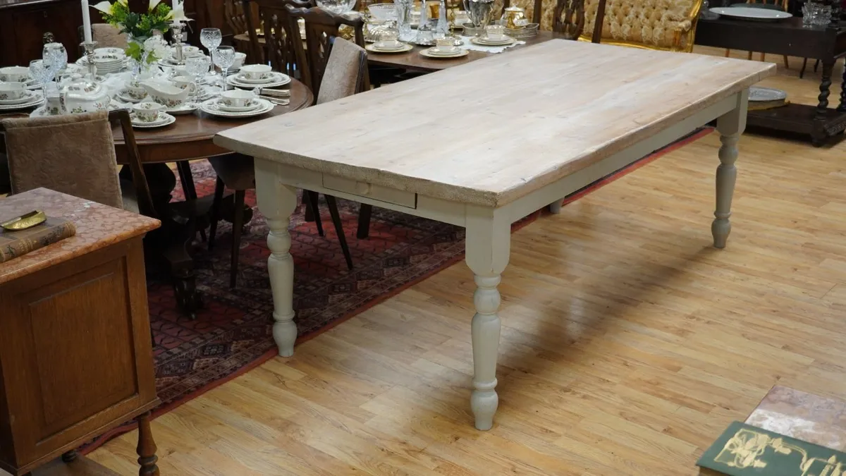 Vintage Pine Farmhouse Refectory Table - Image 1