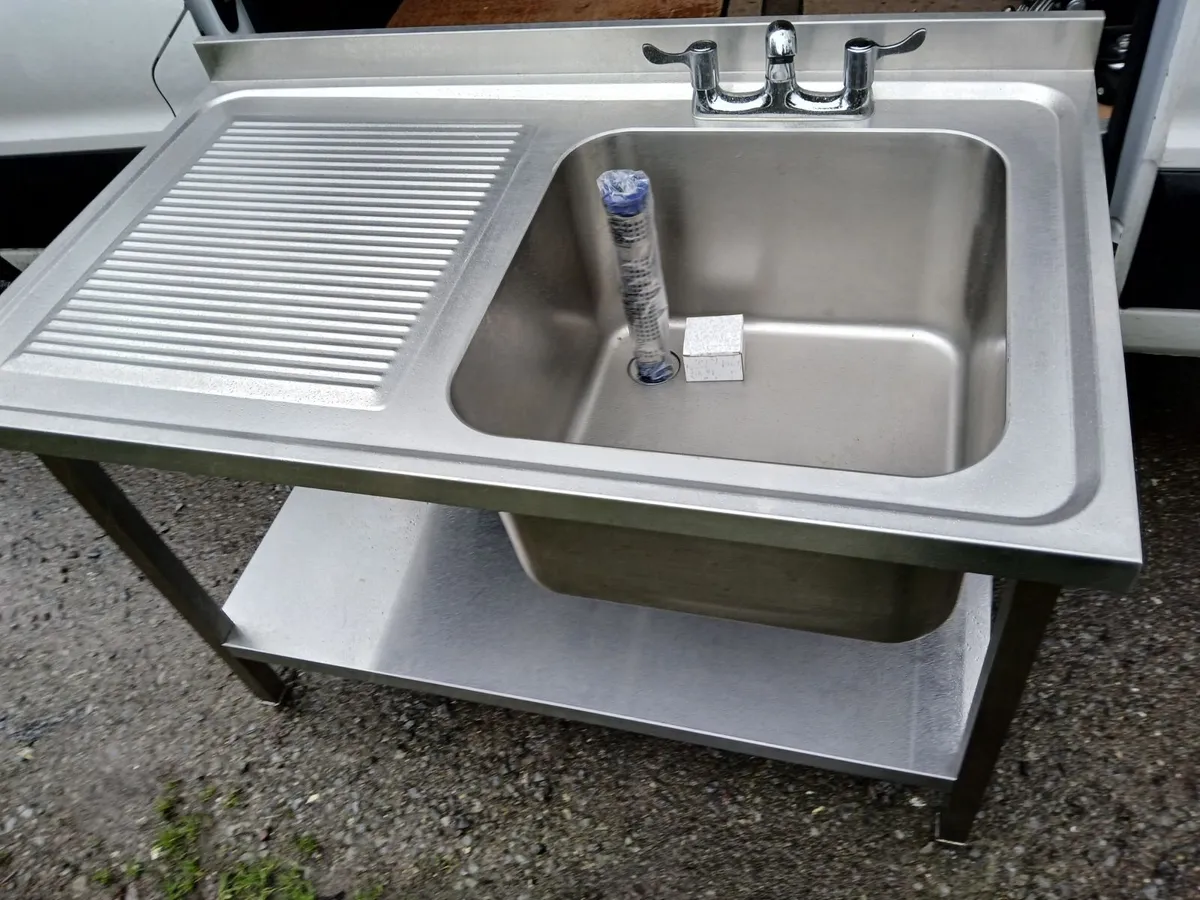 Stainless steel cabbinet sink unit complete - Image 1