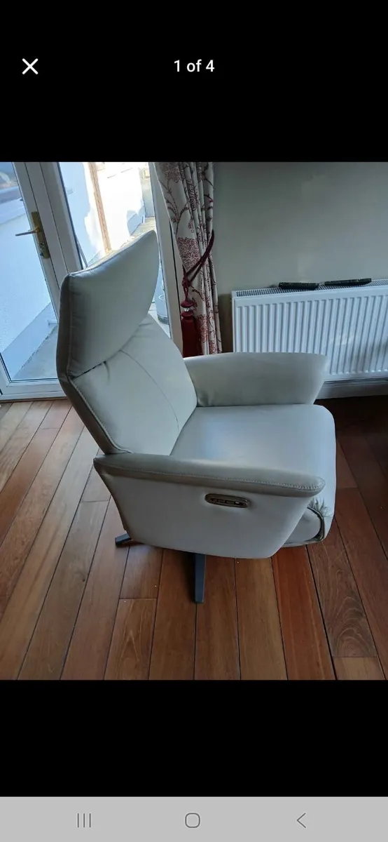 Leanardo Cashmere , Recliner , Leather Arm-Chair - Image 1