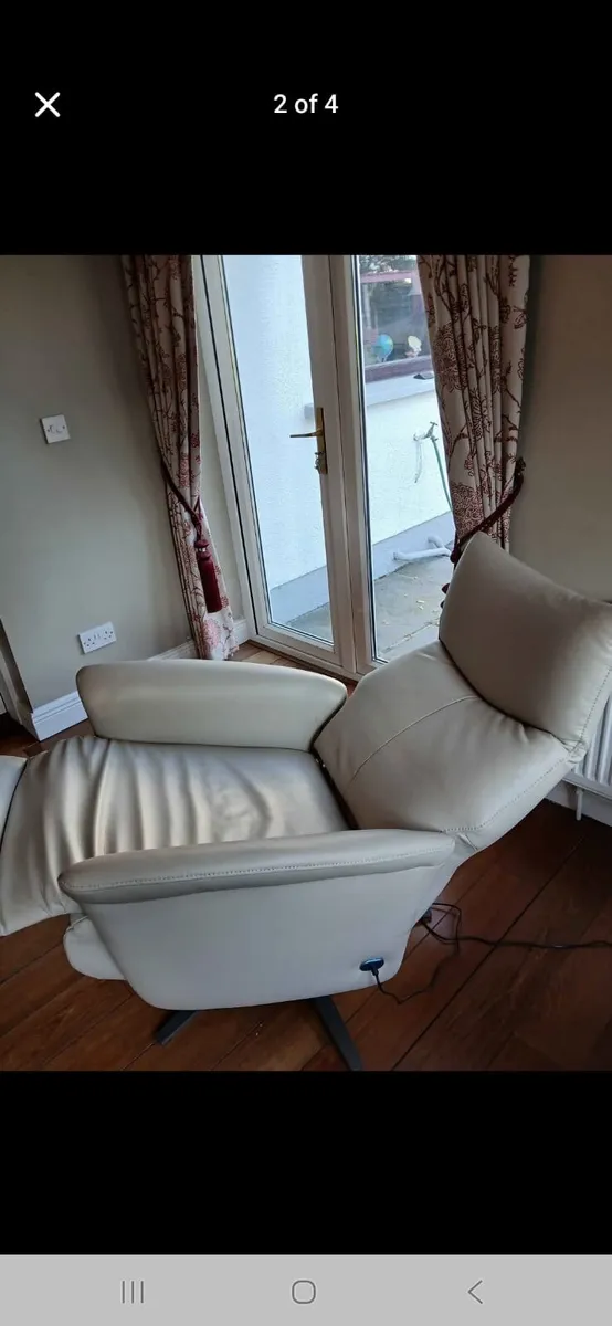 Leanardo Cashmere , Recliner , Leather Arm-Chair - Image 4