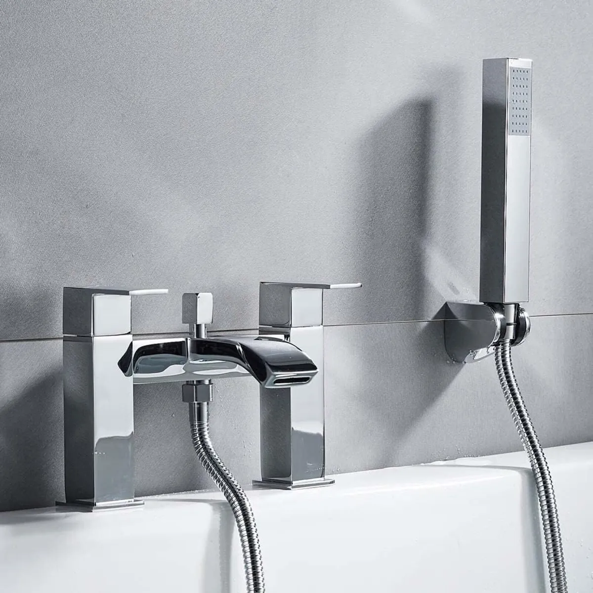 Bath Taps with Shower Waterfall Bathroom Bathtub - Image 2
