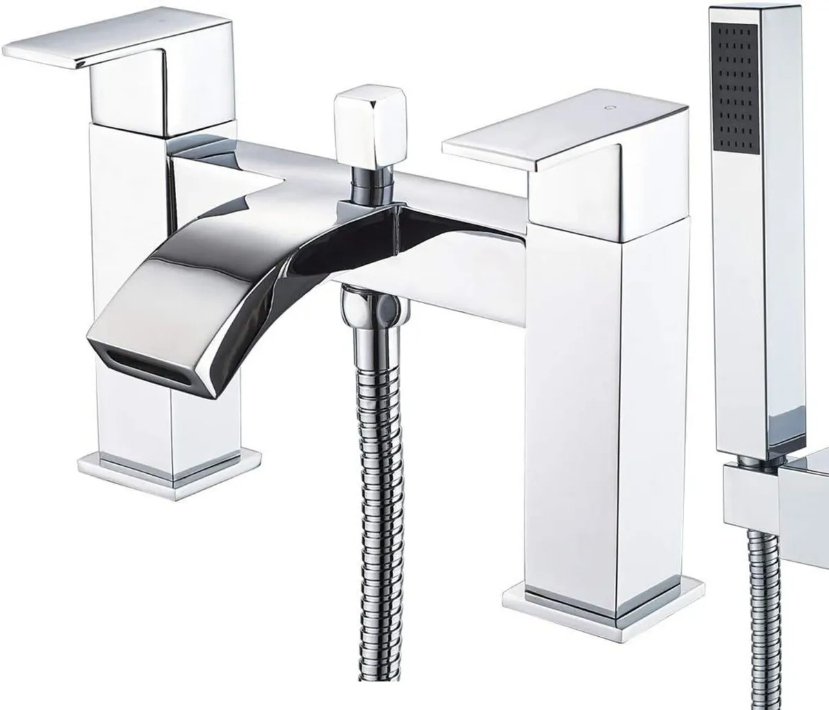 Bath Taps with Shower Waterfall Bathroom Bathtub - Image 1