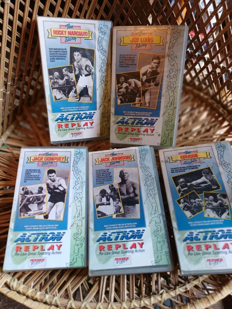Vintage Boxing VHS Cassettes - Image 1