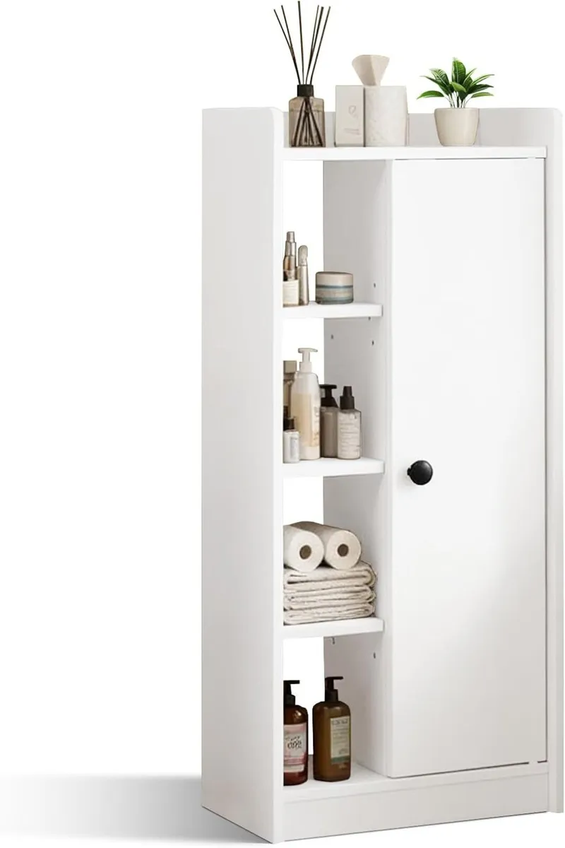 Bathroom Storage Cabinet Slim Unit with 4 Open - Image 1
