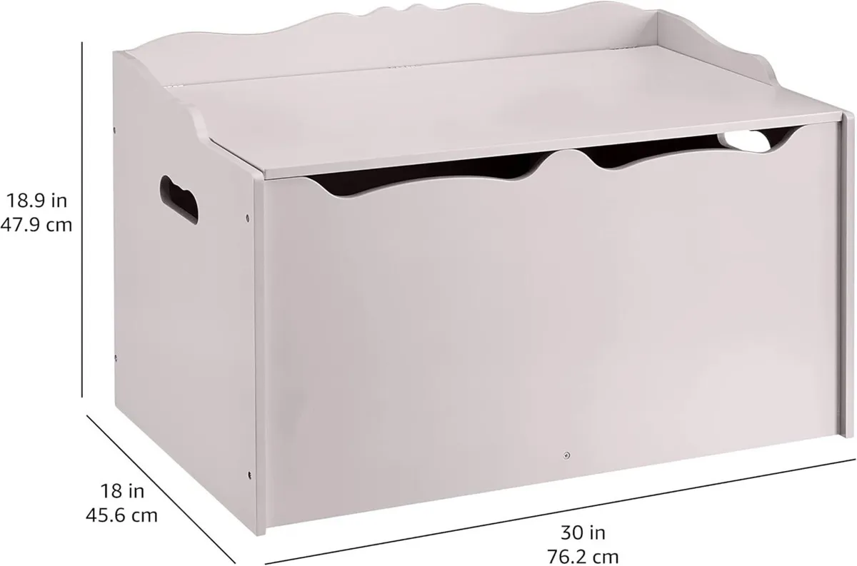 Wooden Toy Box Grey 76.2 x 45.7 48.3 cm - Image 3