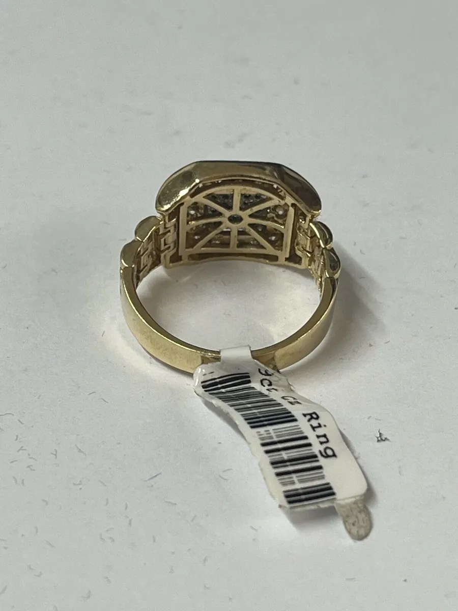 9k gold Cz ‘Rolex’ ring - Image 4