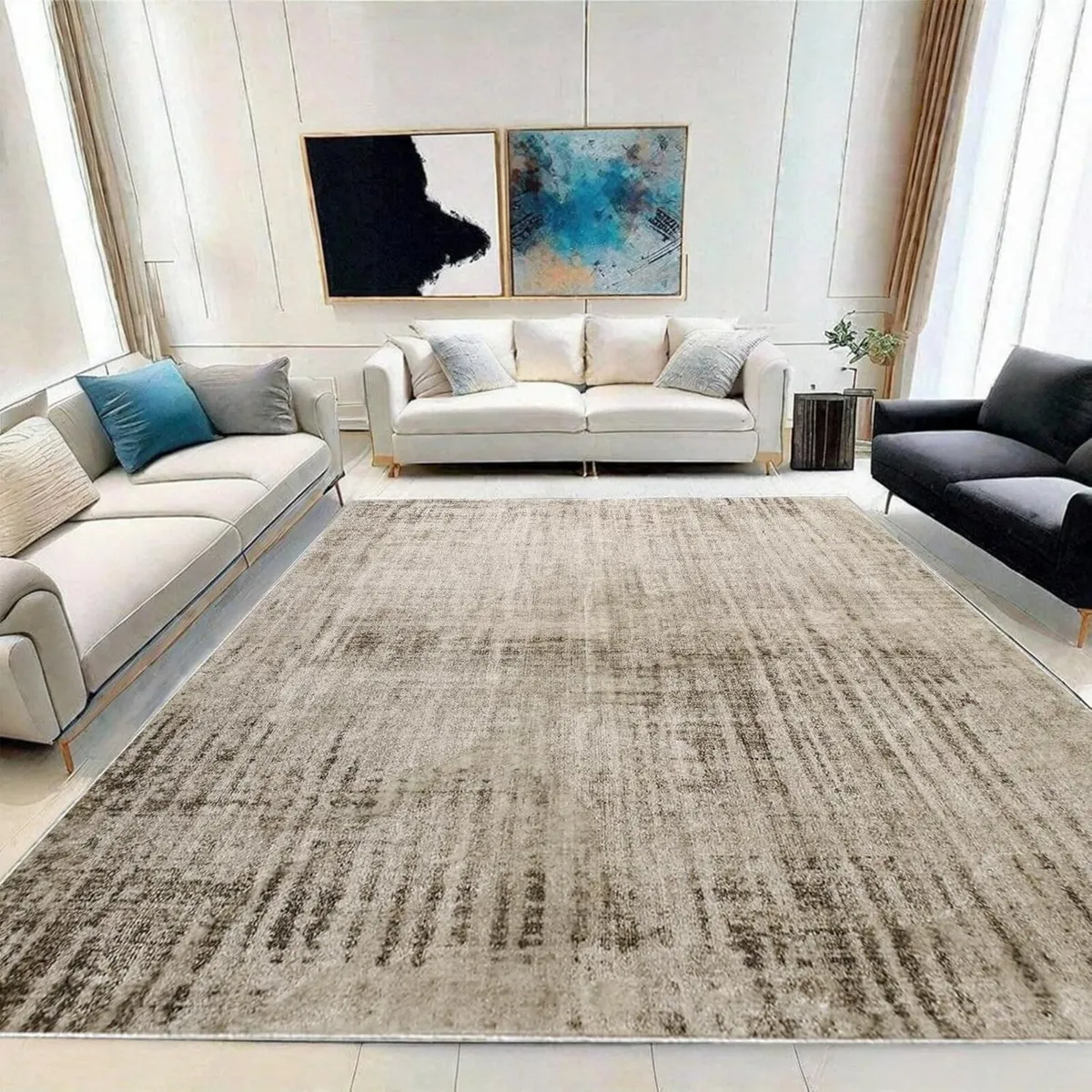 Rugs Living Room Abstract Modern Rug Soft Bedroom - Image 3