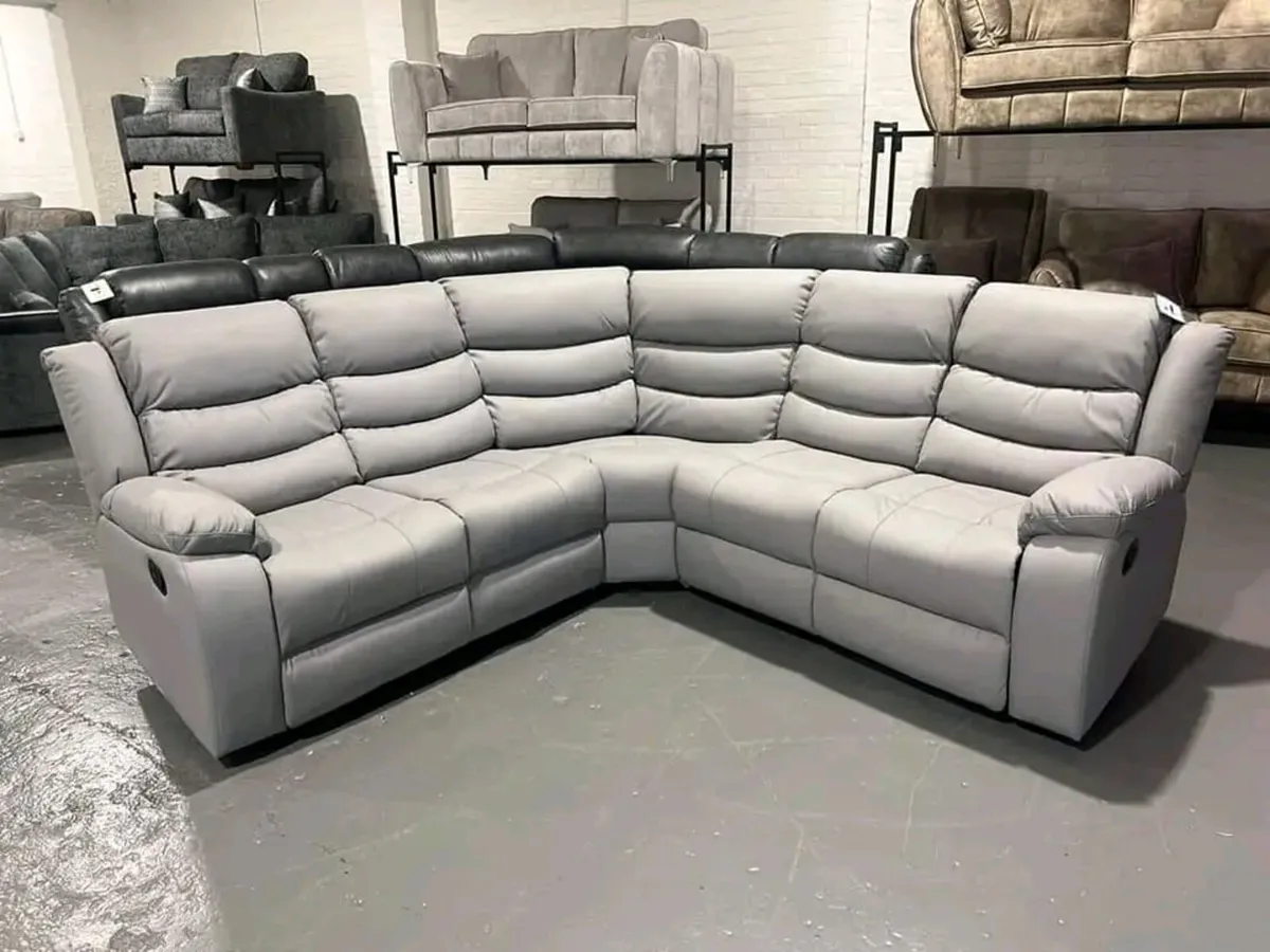 Roma Corner Leather Recliner Sofa - Image 1