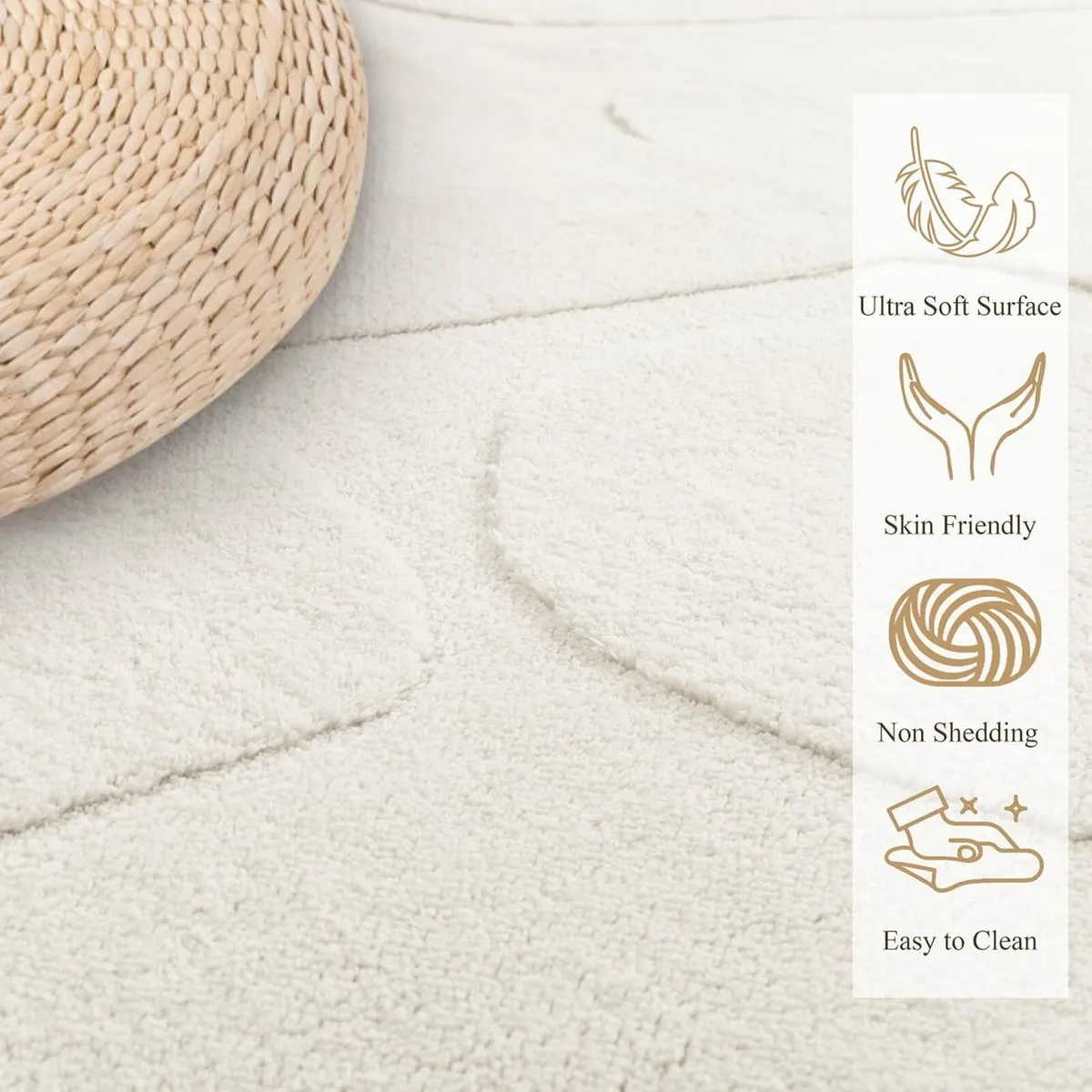 Large Living Room Rug 200x280 cm Washable Area - Image 2