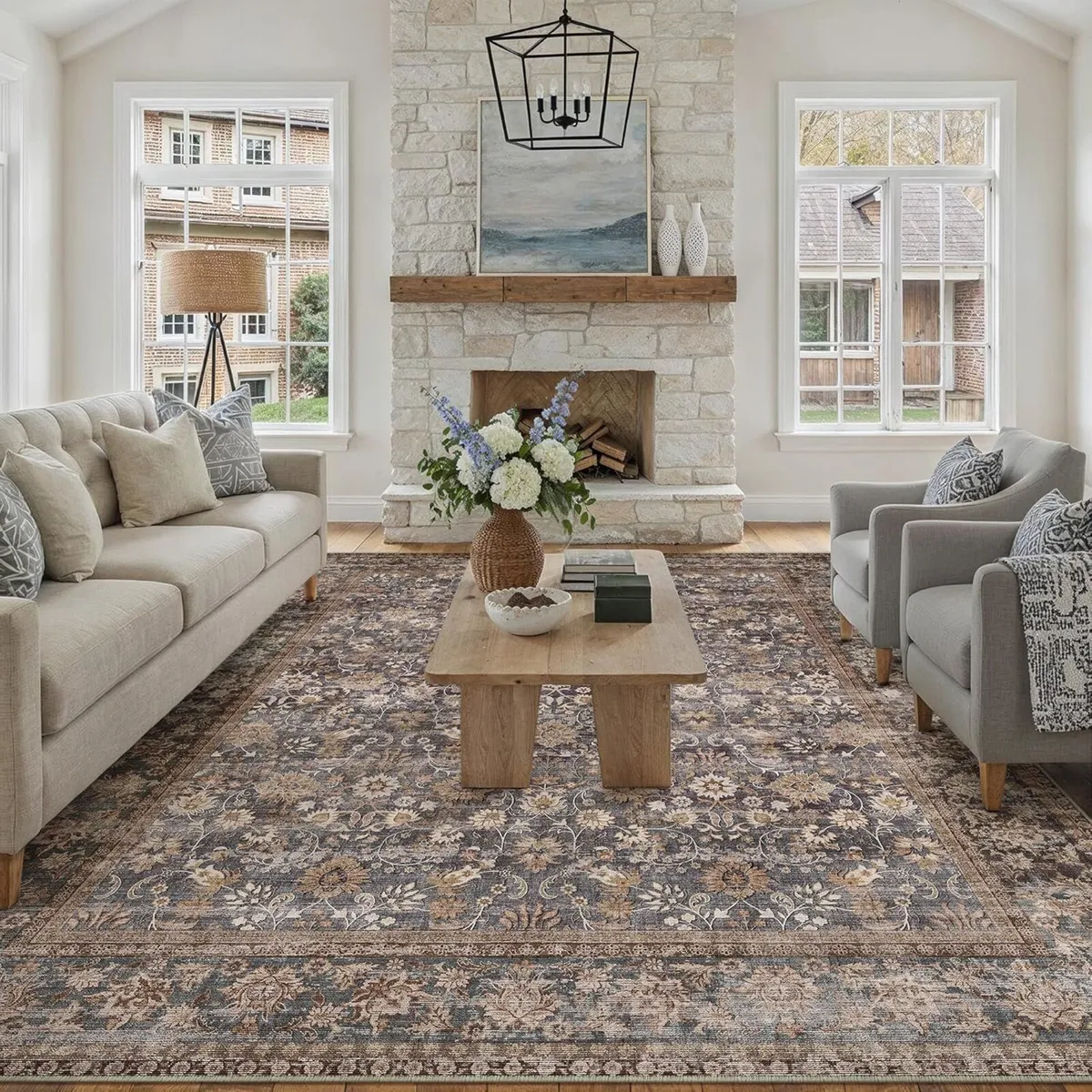 Living Room Rug 200x300 cm Washable Area Rugs for - Image 1