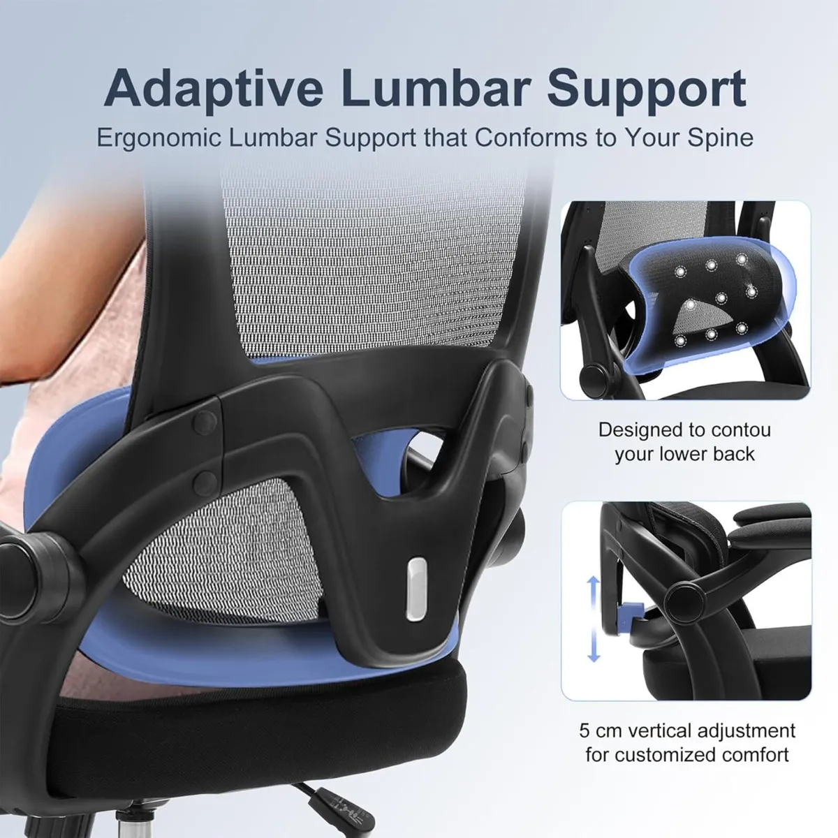 Ergonomic Office Chair with 3D Armrests Adjustable - Image 4