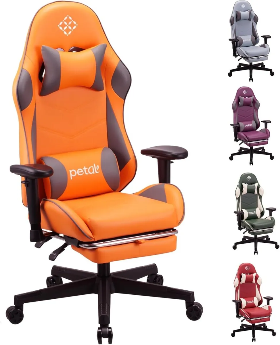 Ergonomic reclining seat with footrest adjustable - Image 1