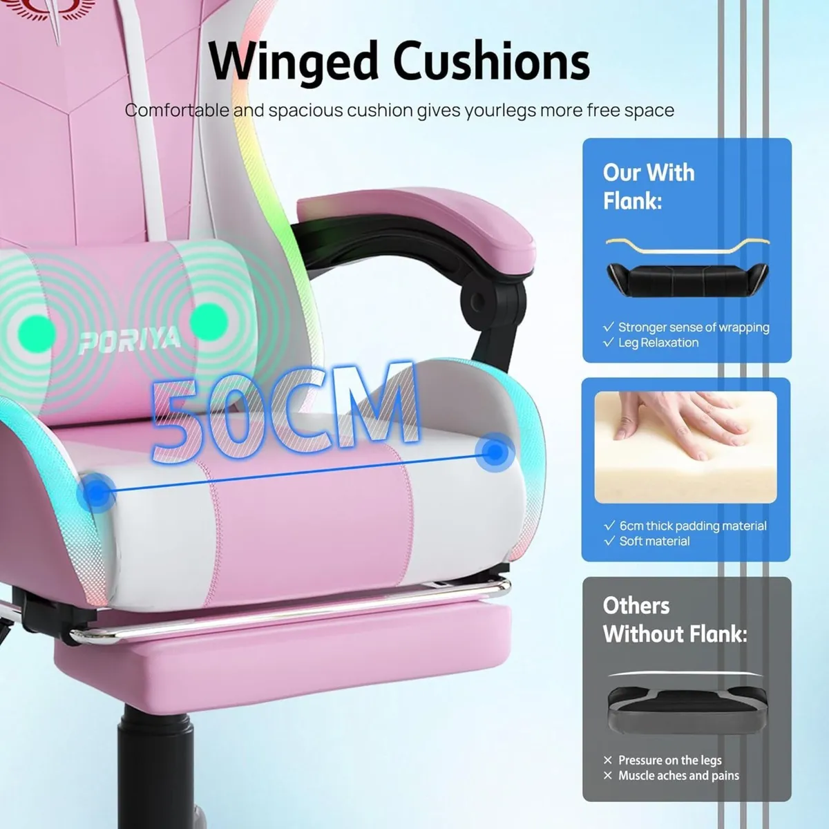 Gaming Chair with Adjustable Backrest Ergonomic - Image 4