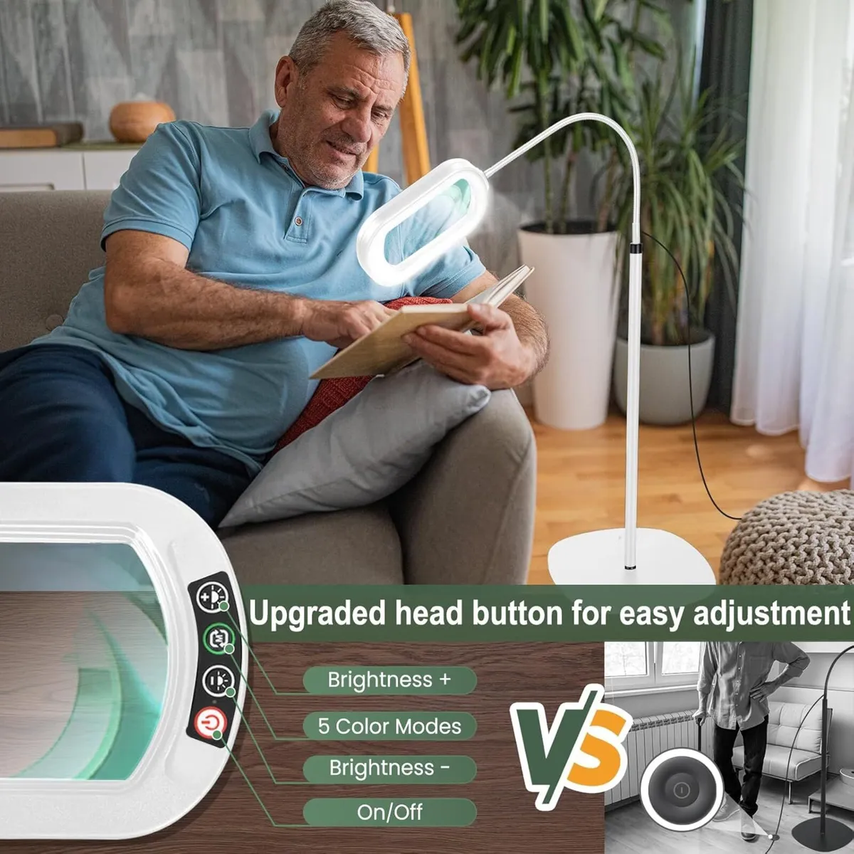 10X Rectangular Magnifying Glass with Light and - Image 3