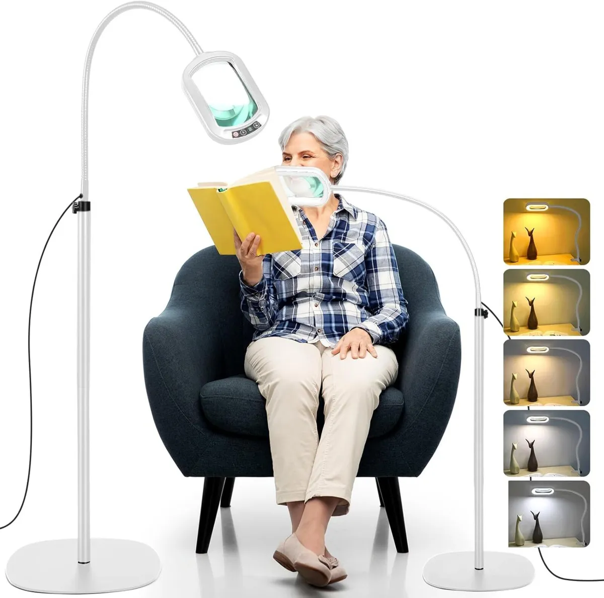 10X Rectangular Magnifying Glass with Light and - Image 1