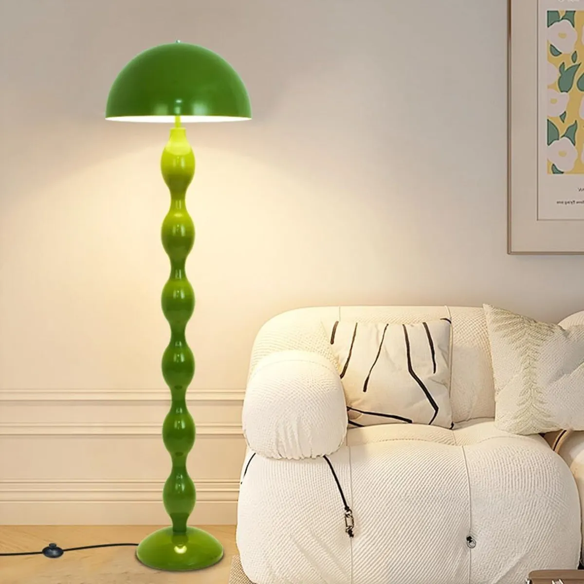 Green Floor Lamp Vintage Lamps for Living Room - Image 1
