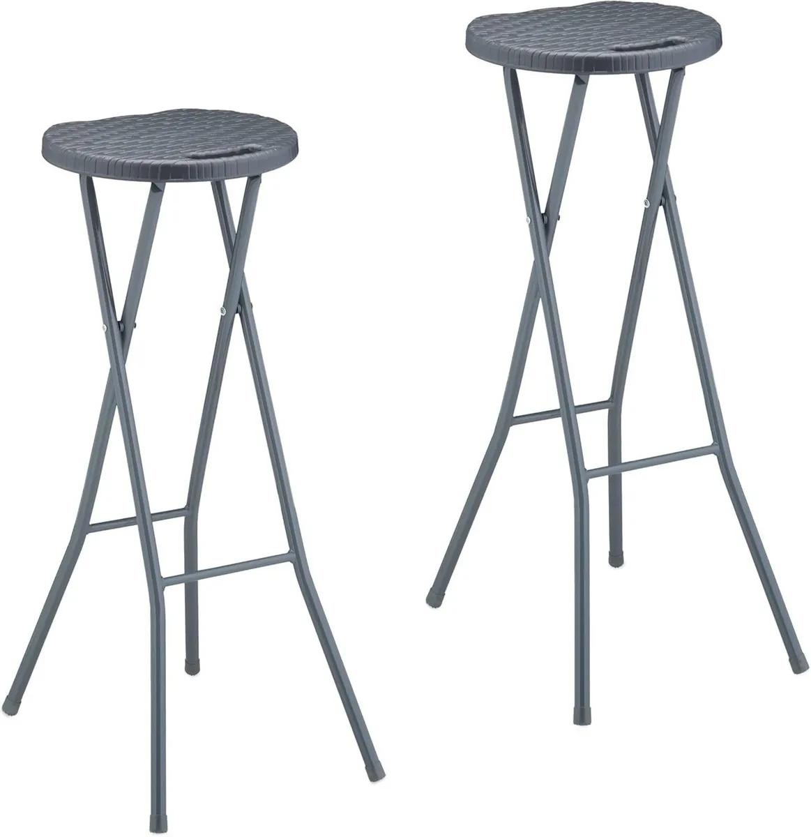 Barstool 2X Set Weave Design Folding Garden Stool - Image 1