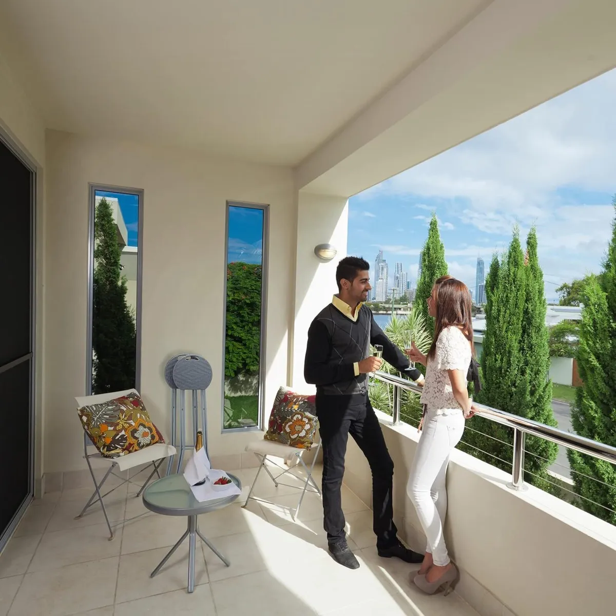 Barstool 2X Set Weave Design Folding Garden Stool - Image 4