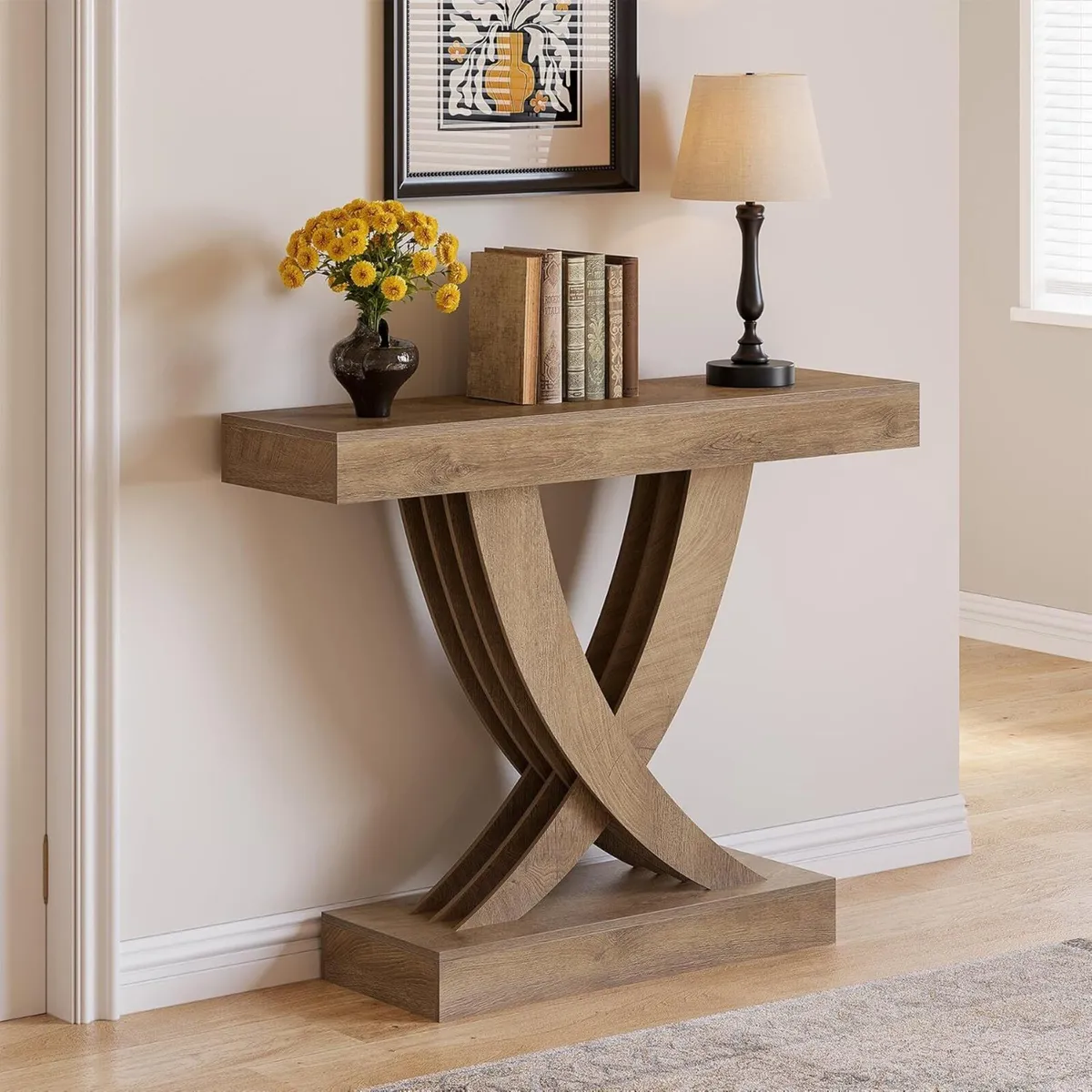 43.3 Inch Entryway Table Farmhouse Wooden Console - Image 2
