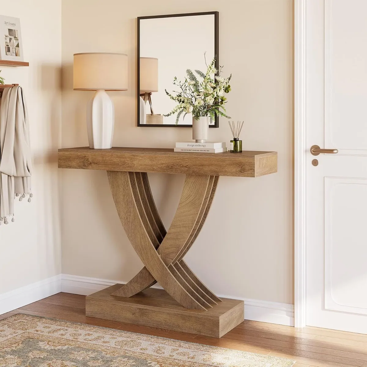 43.3 Inch Entryway Table Farmhouse Wooden Console - Image 4