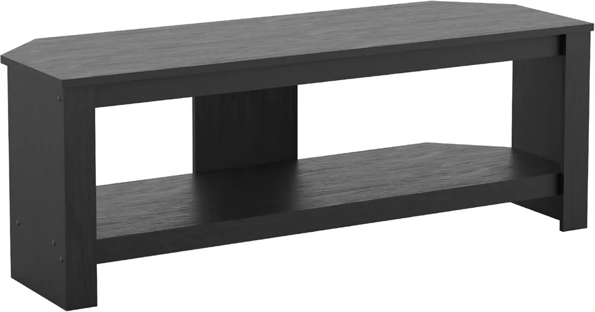 Black Corner TV Stand - Oak Effect unit for up to - Image 1
