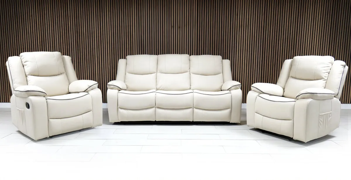 Chloe 3+1+1 Seater Micro Fabric Recliner Sofas - Image 1
