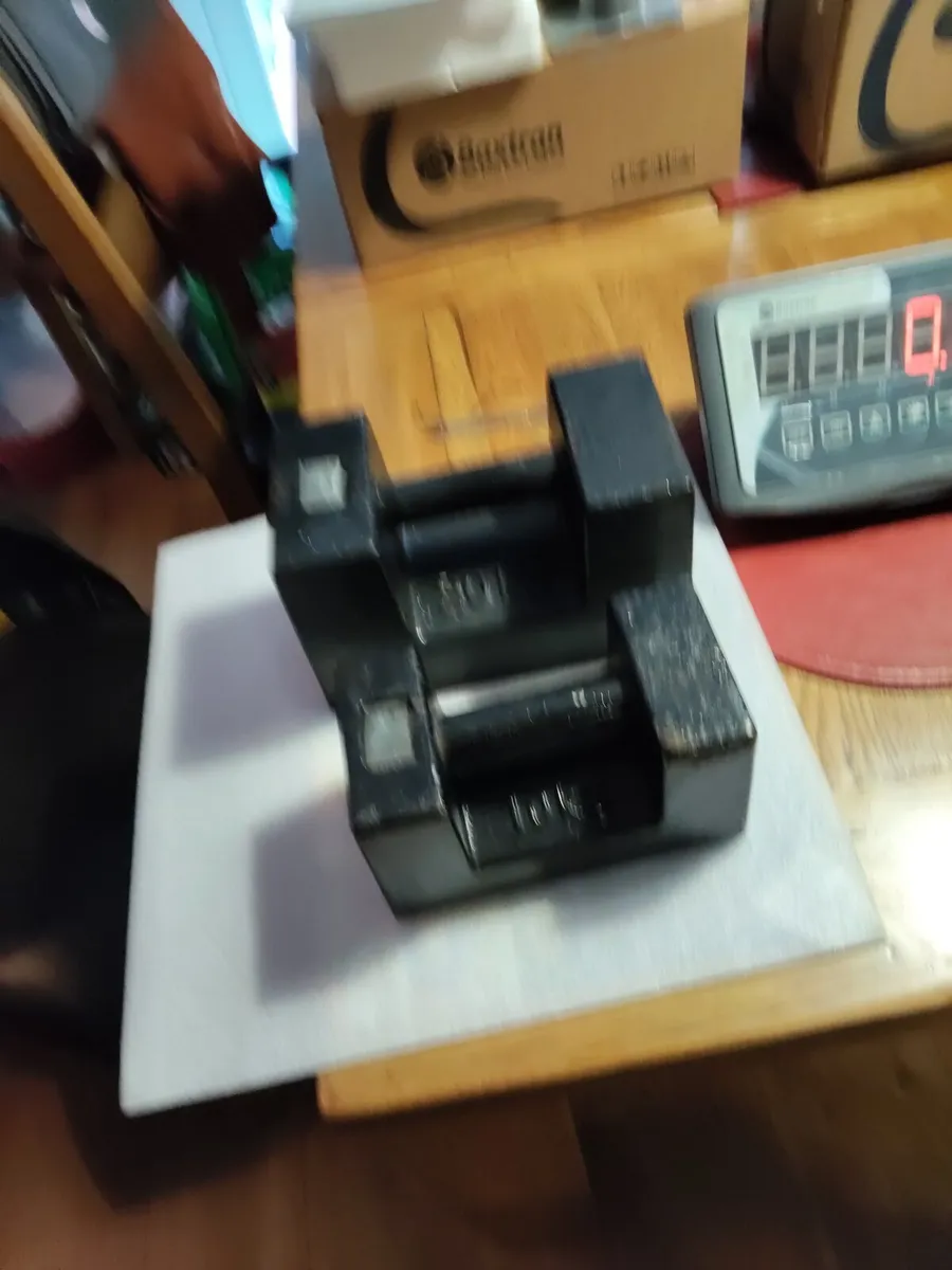 Iron test weights for scale