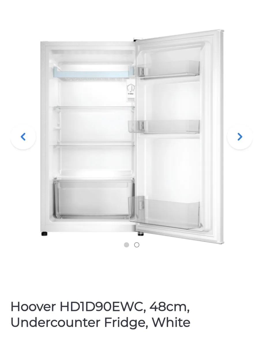 Hoover HD1D90EWC, 48cm, Undercounter Fridge, White - Image 2