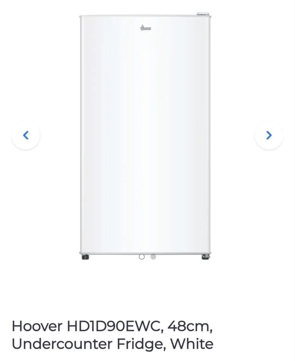 Hoover HD1D90EWC, 48cm, Undercounter Fridge, White - Image 1