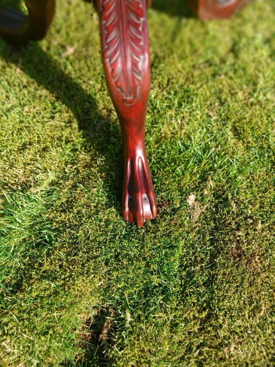 Regency chippendale mahogany drum table - Image 3