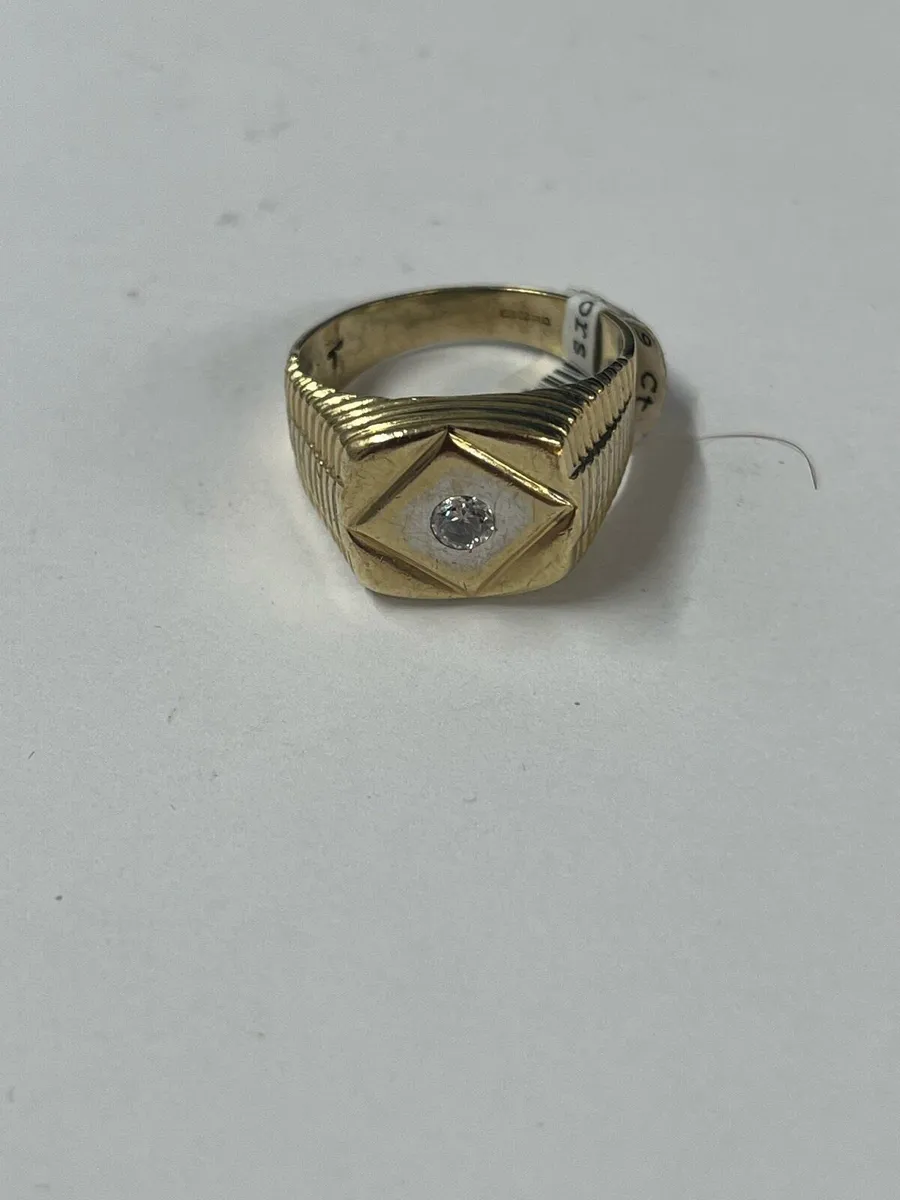 9k gold Cz ring - Image 2
