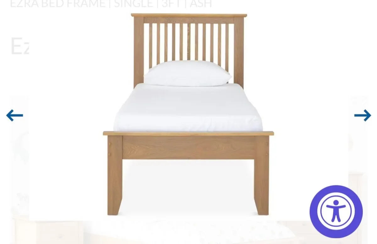 Solid Oak Single Bed - Image 4