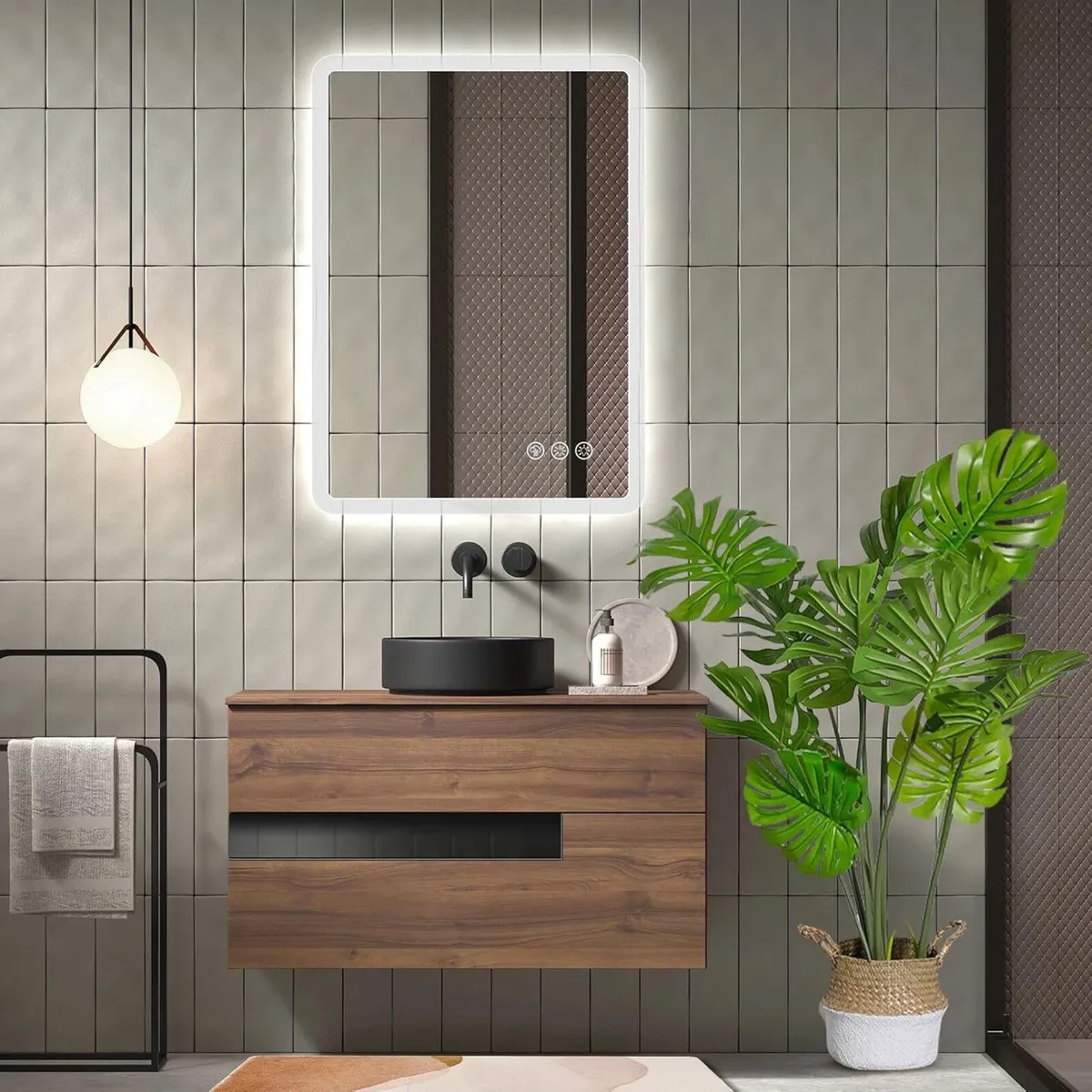 LED Bathroom Mirror with Lights -500x700mm - Image 3