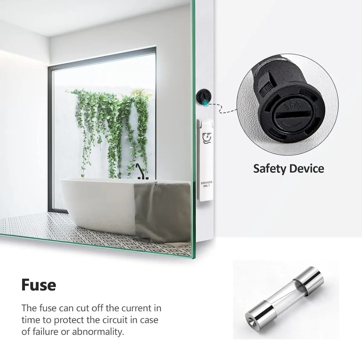 800 x 600mm LED Illuminated Bathroom Mirror with - Image 4