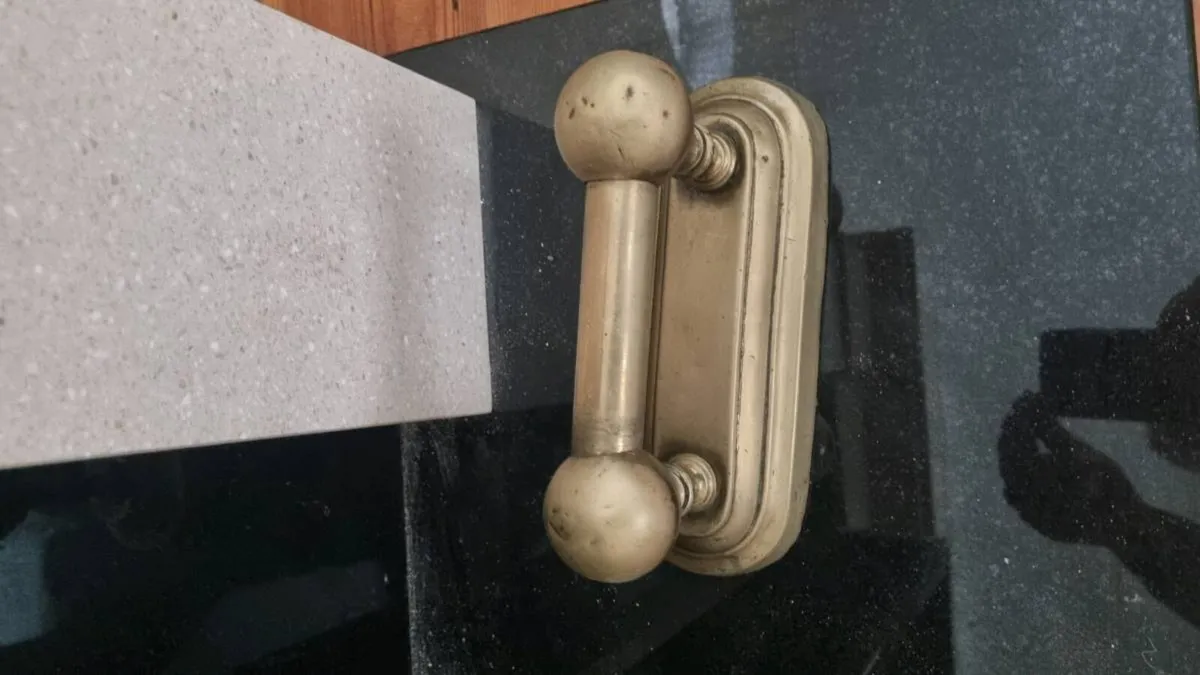 Antique Brass Fire Dogs - Image 3