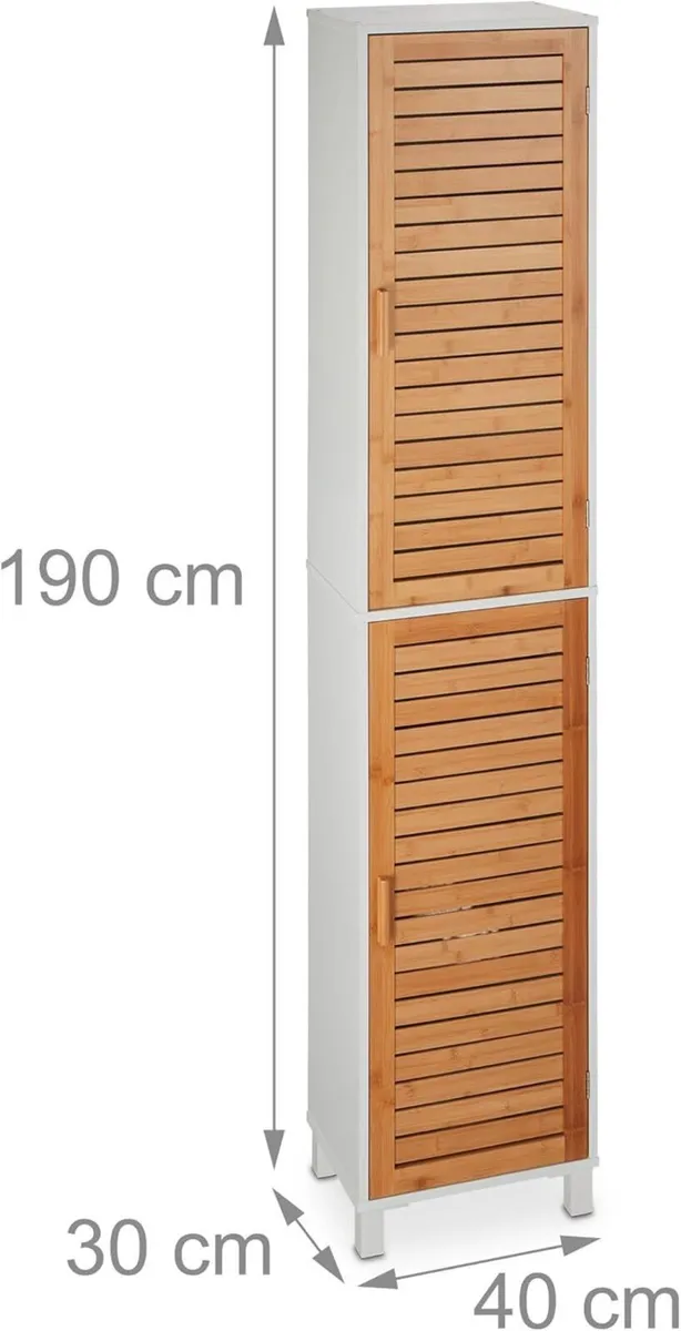 Bathroom Cabinet HWD: 190x40x30 cm 6 Compartments - Image 3