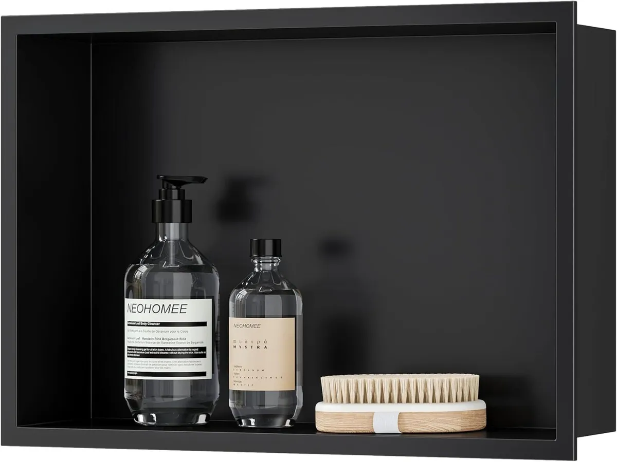 Shower Niche Stainless Steel Wall Insert Single - Image 1