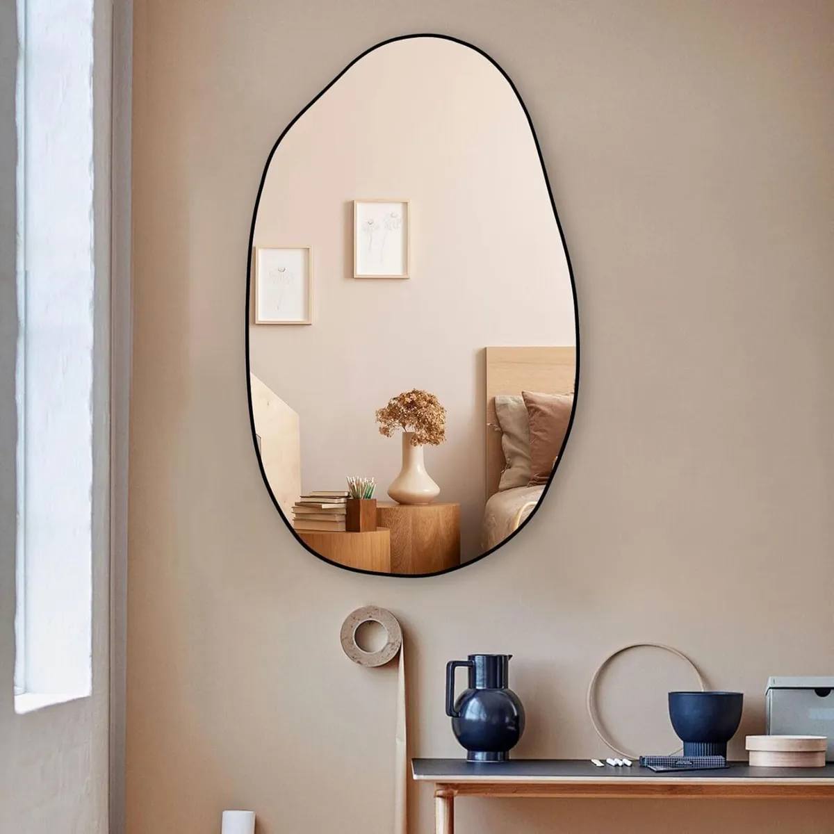 Asymmetric Black Mirror- Irregular Wall Mirror - Image 2