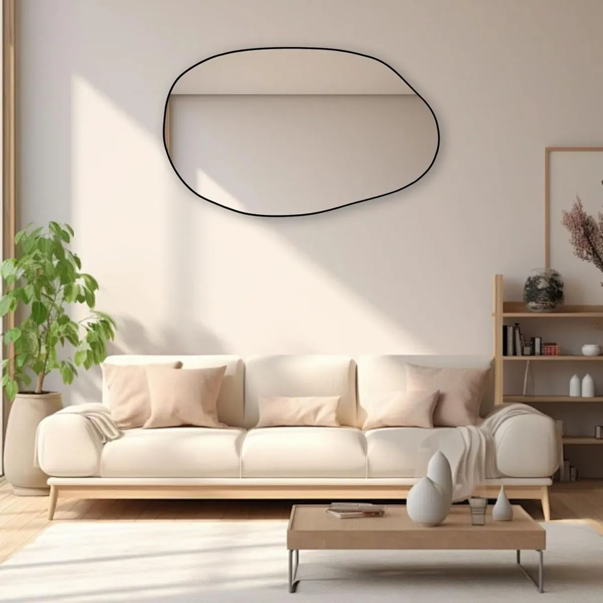 Asymmetric Black Mirror- Irregular Wall Mirror - Image 4