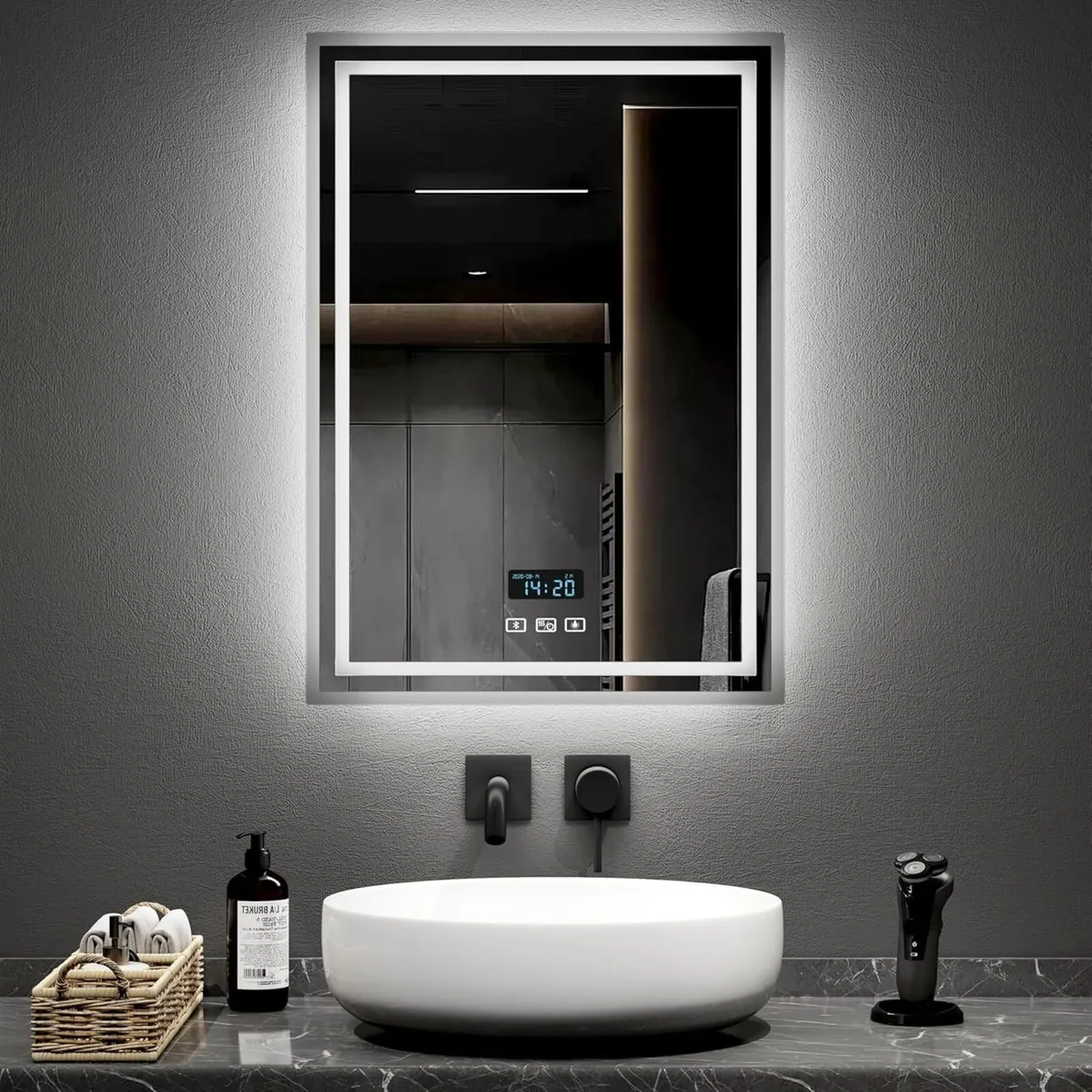 Bathroom Mirror with LED Lights 500 x 700MM - Image 1